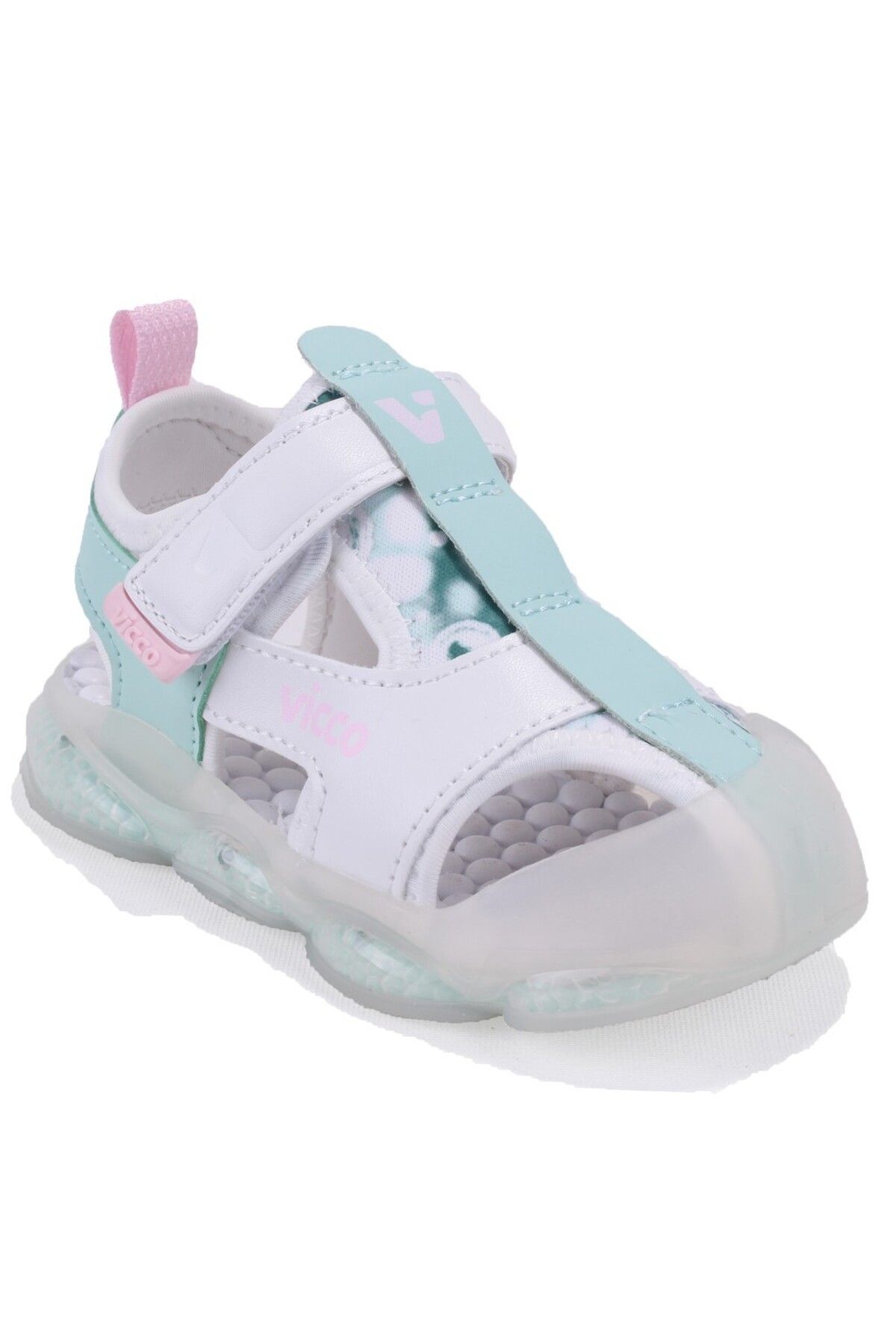 Vicco Live 332B525Y217 Beyaz Ortopedik Günlük Işıklı Kız Çocuk Spor Sandalet