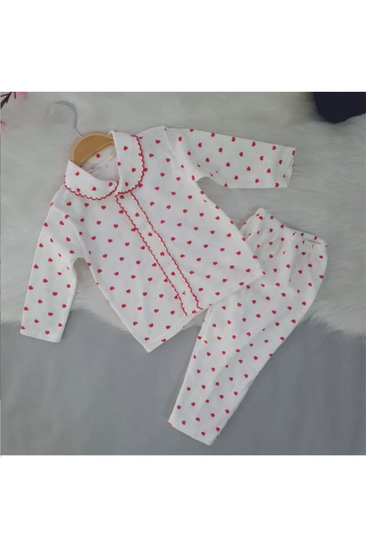 Baby Wings Kalp Baskılı Pijama Takım