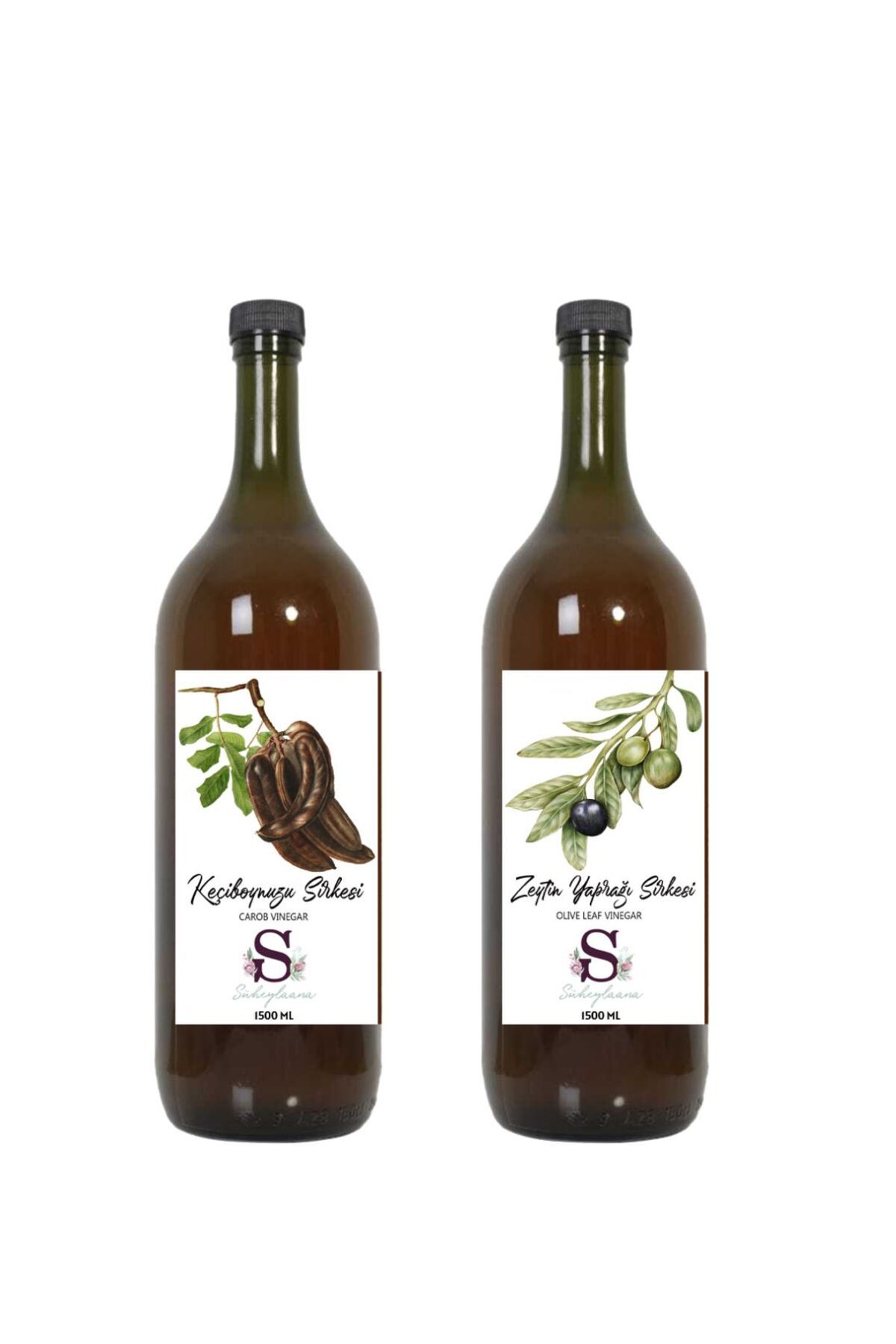 Süheylaana Doğal Keçiboynuzu Sirkesi 1500 Ml - Doğal Zeytin Yaprağı Sirkesi 1500 Ml