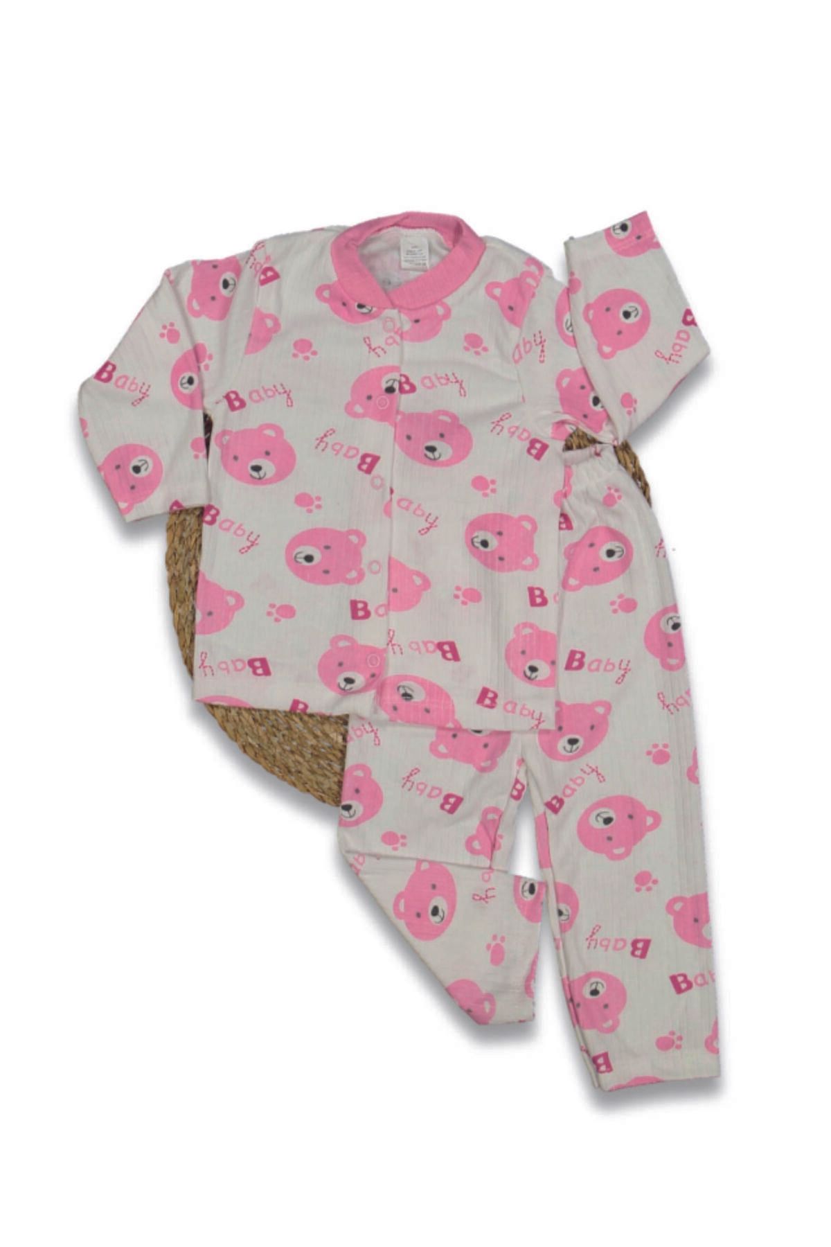 Baby Wings Ayıcık Baskılı Bebek Pijama Takım