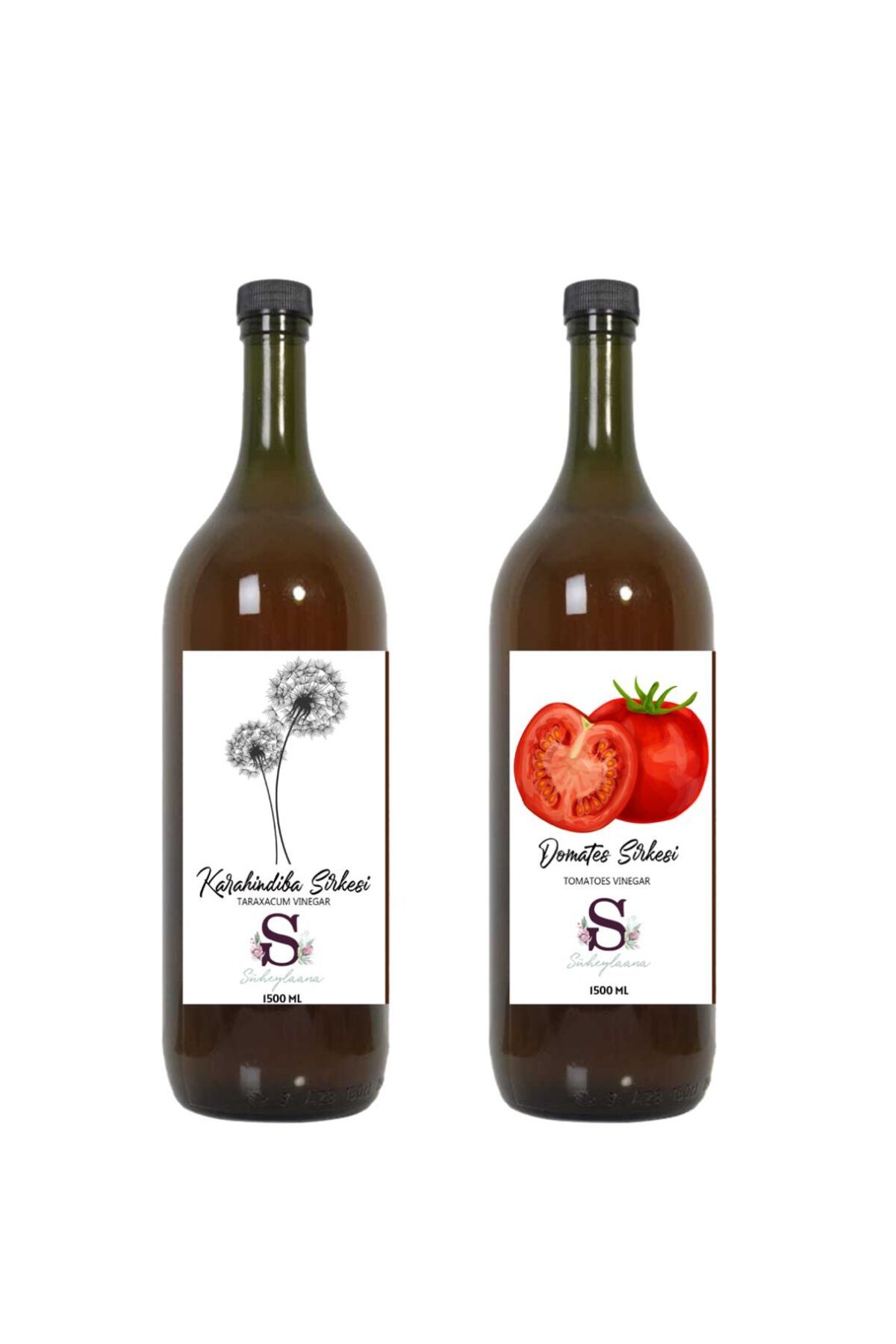 Süheylaana Doğal Karahindiba Sirkesi 1500 Ml - Doğal Domates Sirkesi 1500 Ml