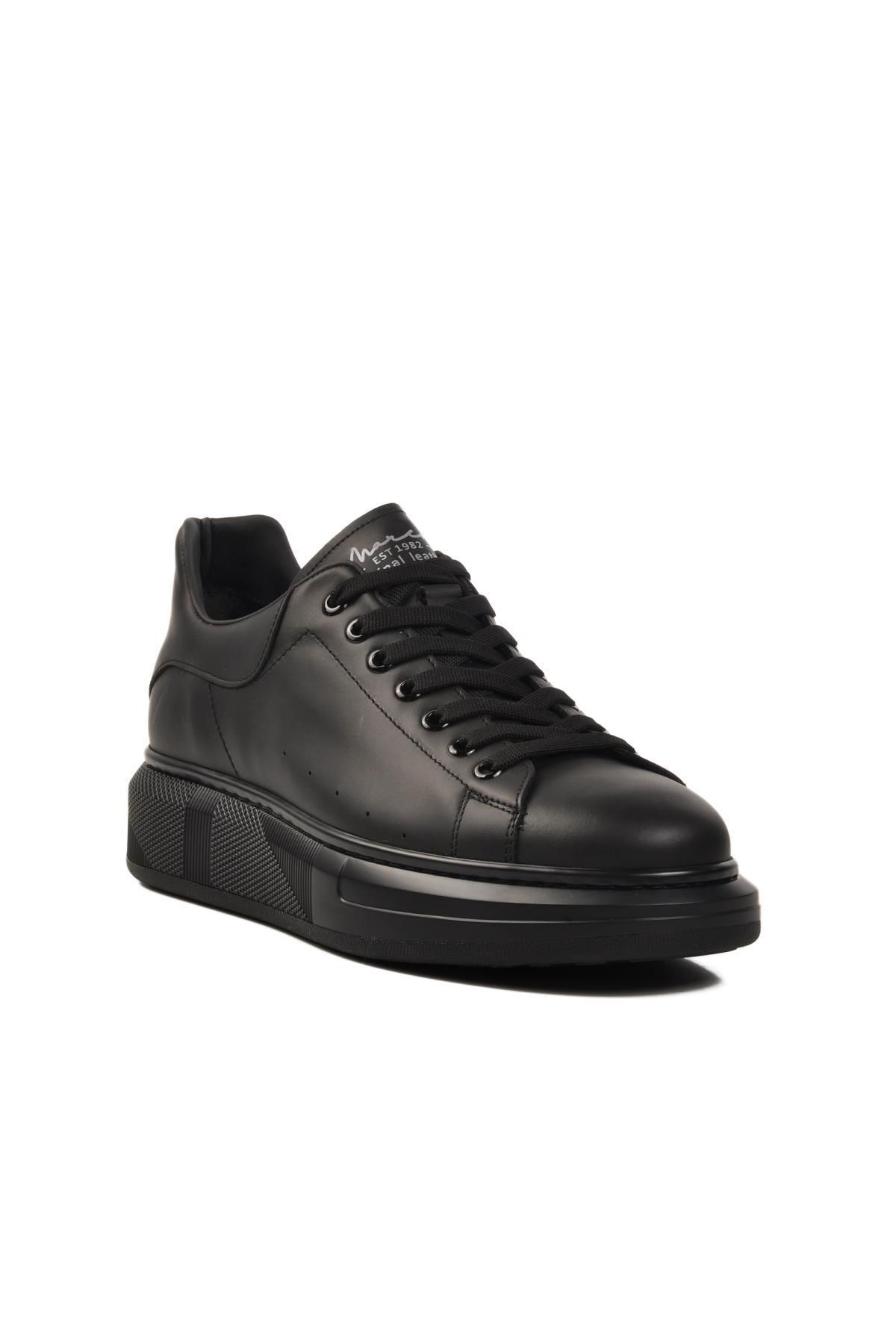 AYAKMOD Siyah Hakiki Deri Erkek Sneaker 152-21028 M