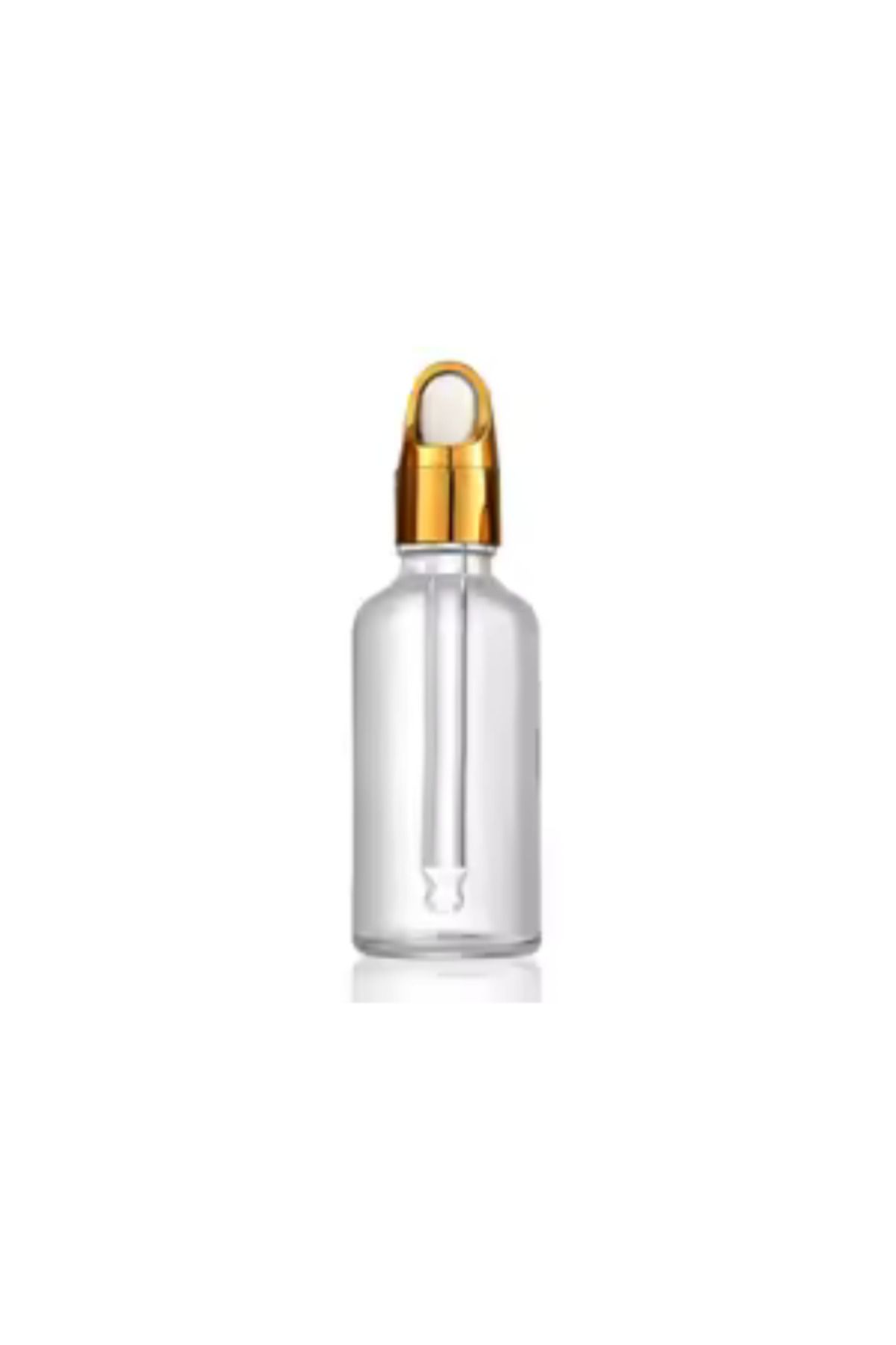 makrobay 50ml Çiçek Model Kapaklı Şeffaf Cam Şişe 10 Adet