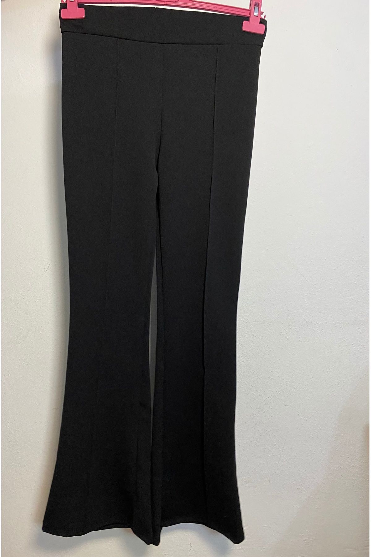 Butik Yüksel Bel Çimalı İspanyol Paça Pantolon