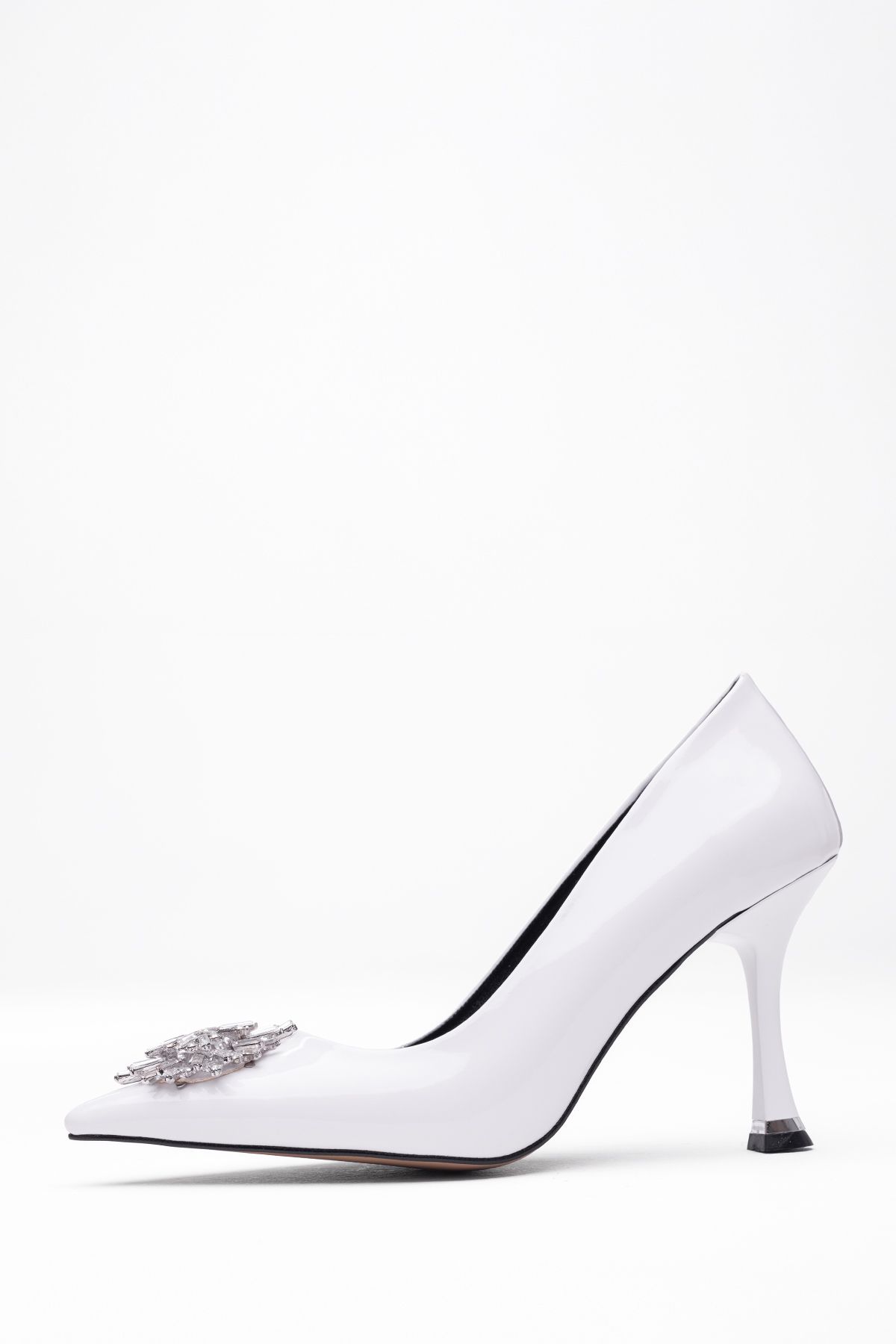 Tasarım-Special Design Shiny Black Patent Leather Elegant Thin Heeled Pointed Toe Evening Dress Stiletto Shoes 2