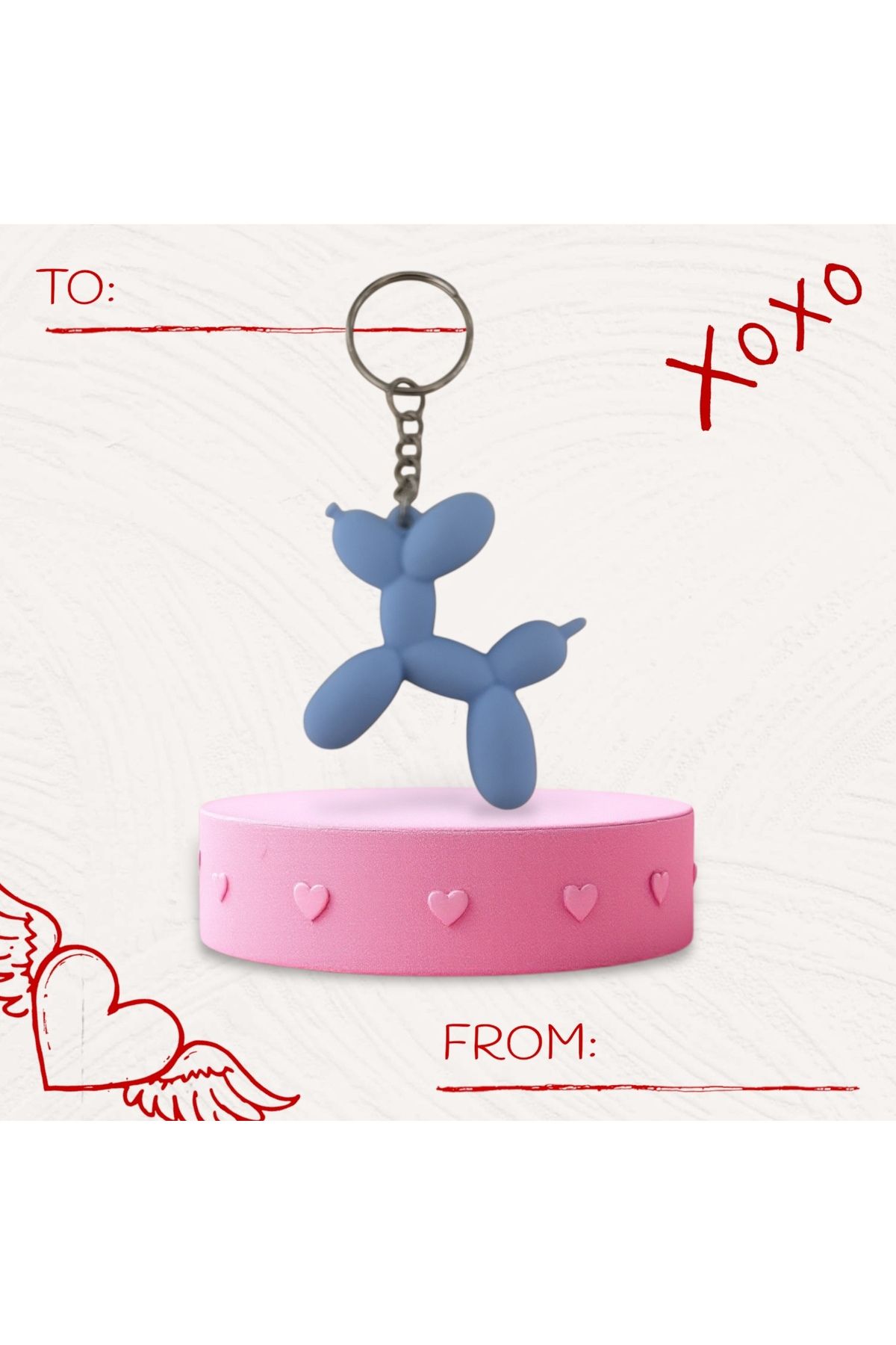 Mojo Jewellery Balon Model Köpek Mavi Anahtarlık