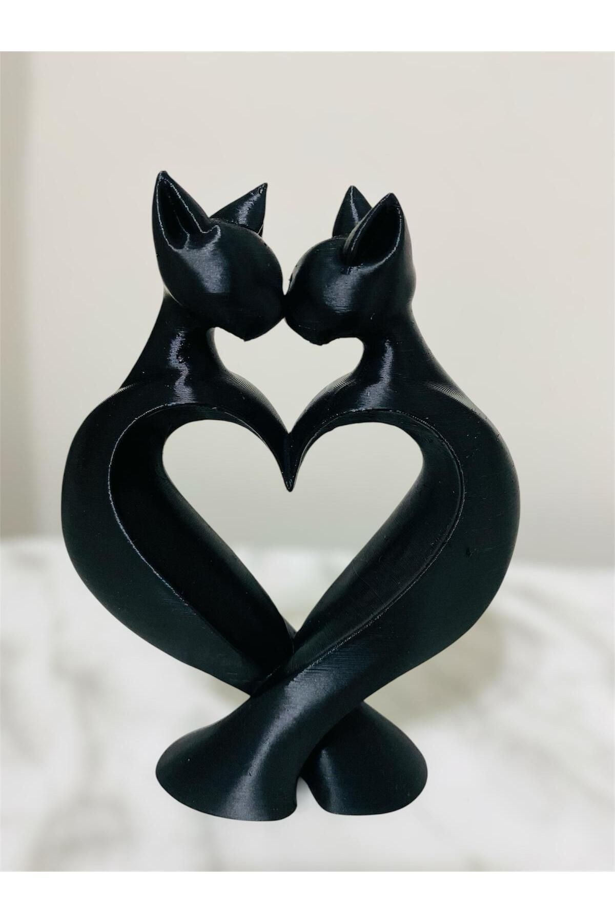 Eta3d Kedi Sevgisi Kalp Soyut dekoratif ürün