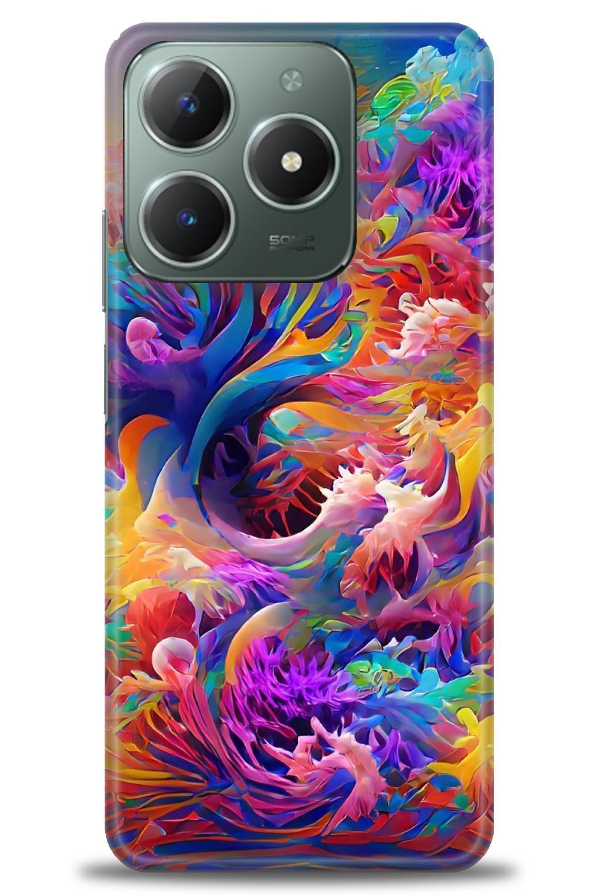 realme C61 / C63 İle Uyumlu HD Baskılı Desenli Silikon Kılıf - 805
