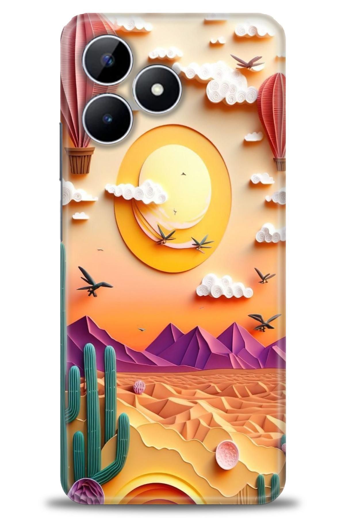 realme Note 50 4G İle Uyumlu HD Baskılı Desenli Silikon Kılıf - 849