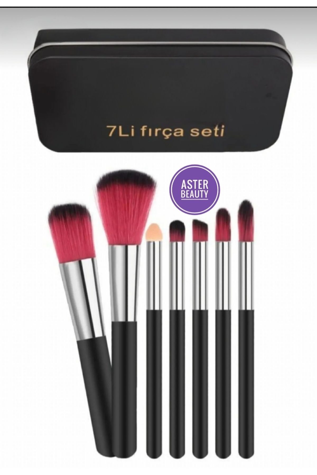 KAİZEN METAL KUTULU SİYAH FIRÇA SETİ 7 Lİ