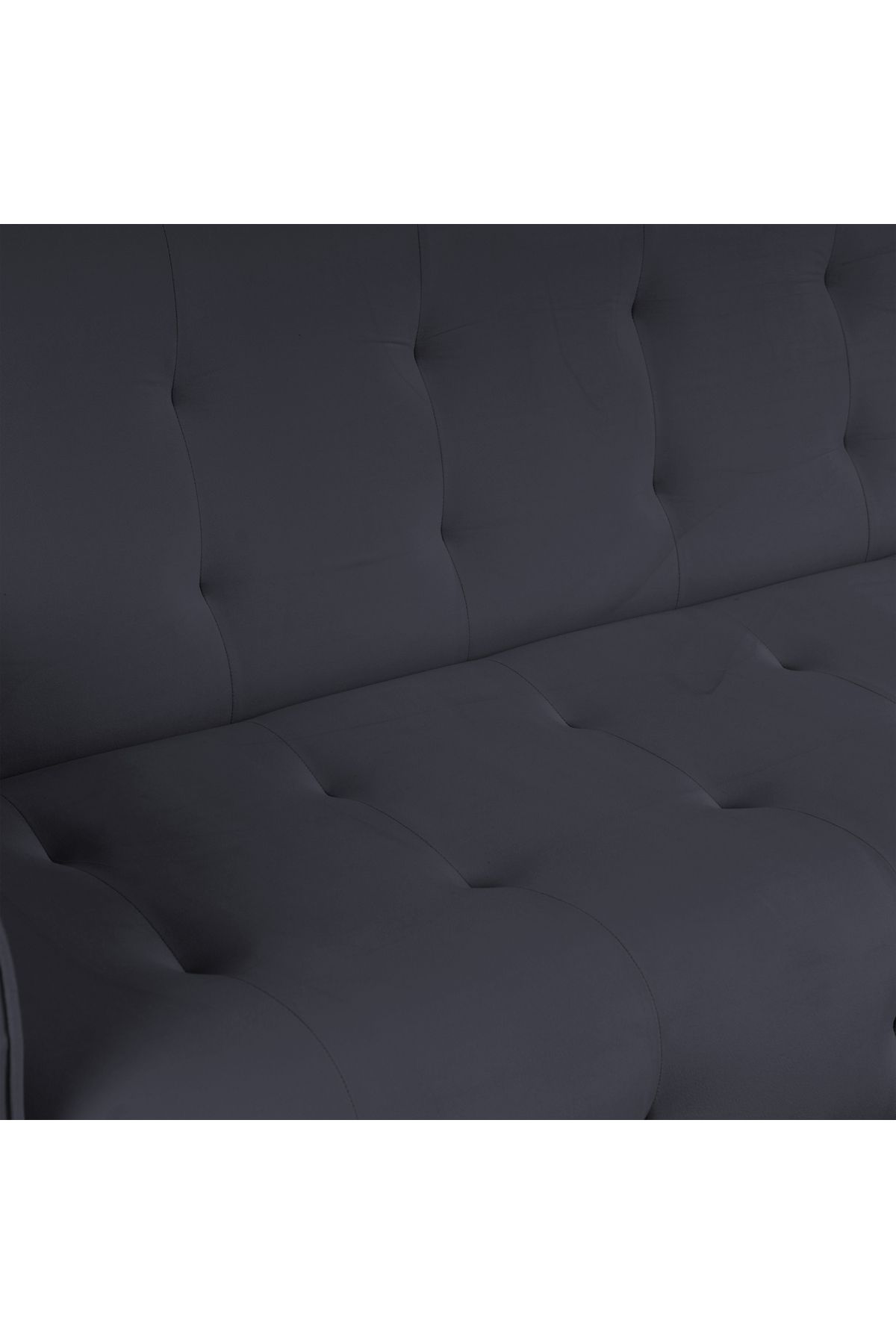 Lazy Vibes-moon | 2 In 1 Sofabed Velvet Upholstered - Dark Gray 5