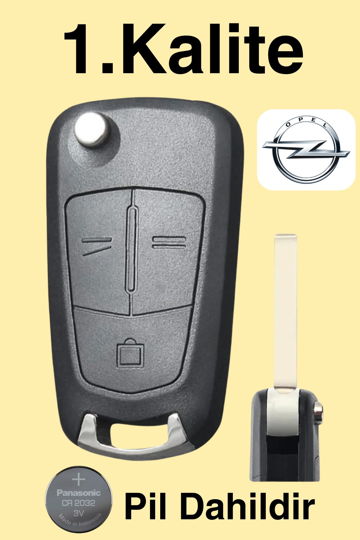 AlGeliyo Opel Vectra C Astra H Anahtar Kabı Vectra, Zafira, Corsa, Omega 3 Butonlu Sustalı Kumanda Kabı