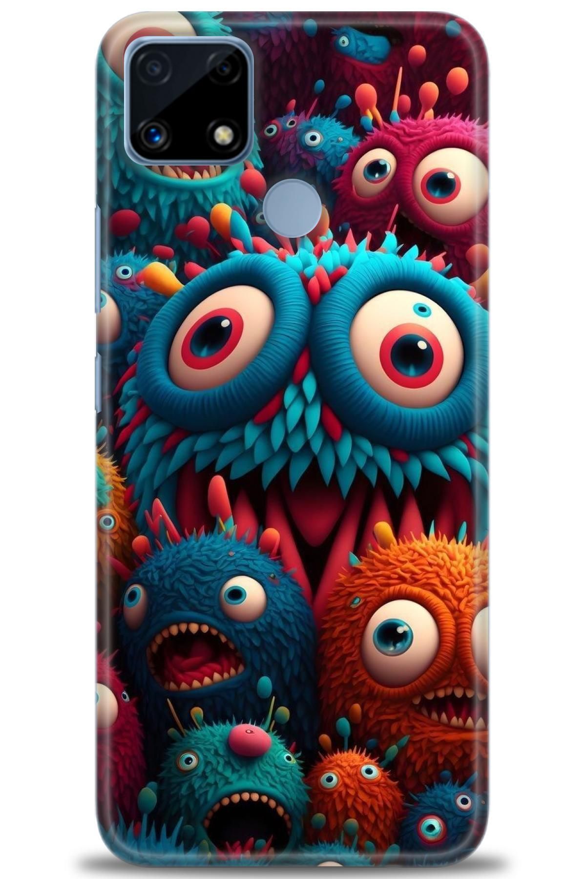 realme C25 / C25S İle Uyumlu HD Baskılı Desenli Silikon Kılıf - 90