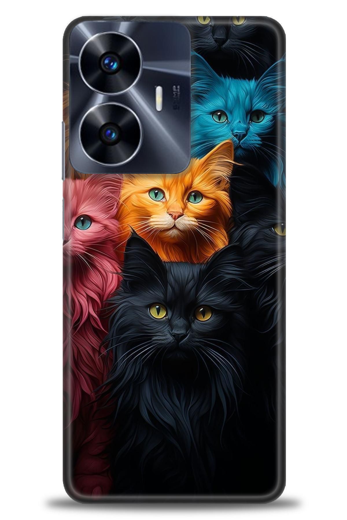 realme C55 İle Uyumlu HD Baskılı Desenli Silikon Kılıf - 126