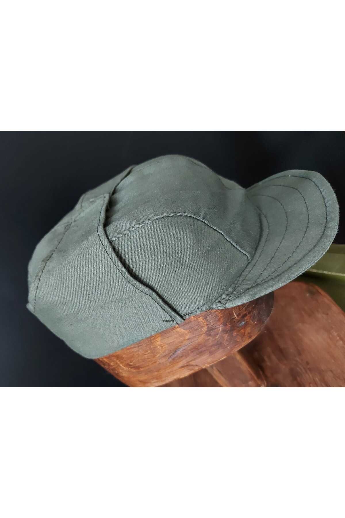 kho military design Eski Dönem Haki Renk Askeri Dahili Elbise Şapka Unisex (55 Numara) Sıfır Ürün