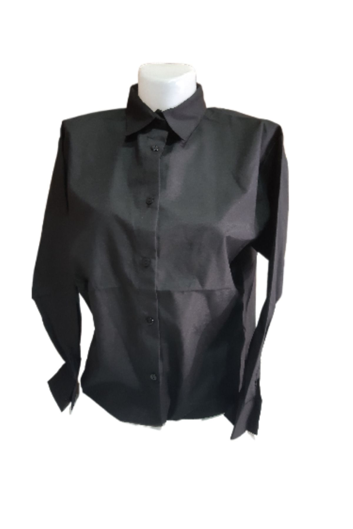 MİHMAN BUTİK Kadın DÜZ RENK RAHAT KESİM Oversize Uzun Basic Gömlek