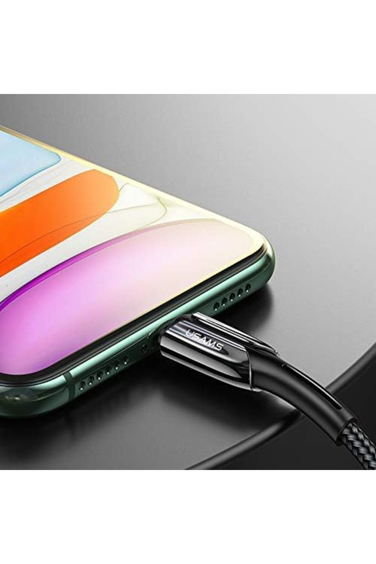 Usams-Fast Charging PD Cable and Data Transfer from USB-C to Lightning, Made of Zinc Alloy, 1.2m from USAM 7