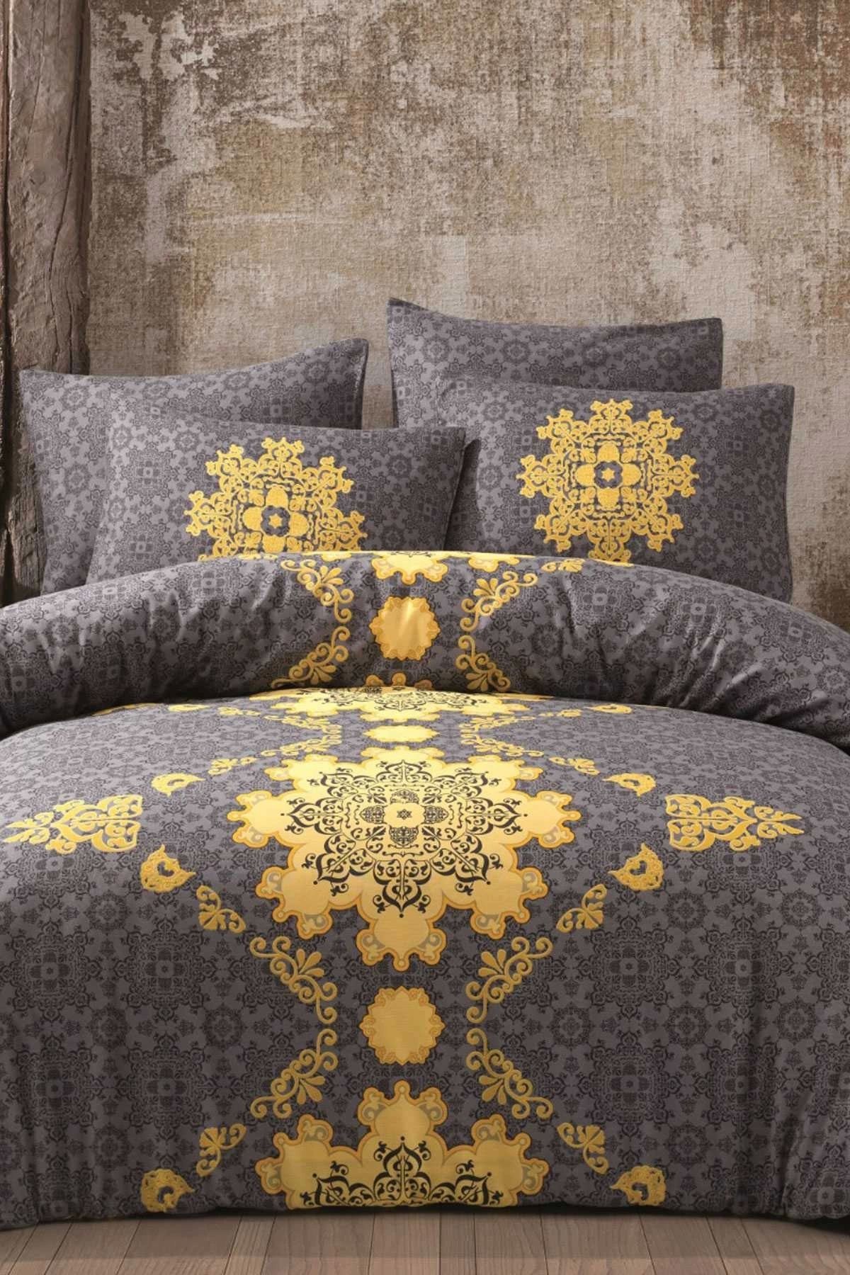 Mira Home Çift Kişilik Nevresim Takımı Pamuklu Saray Işıltısı