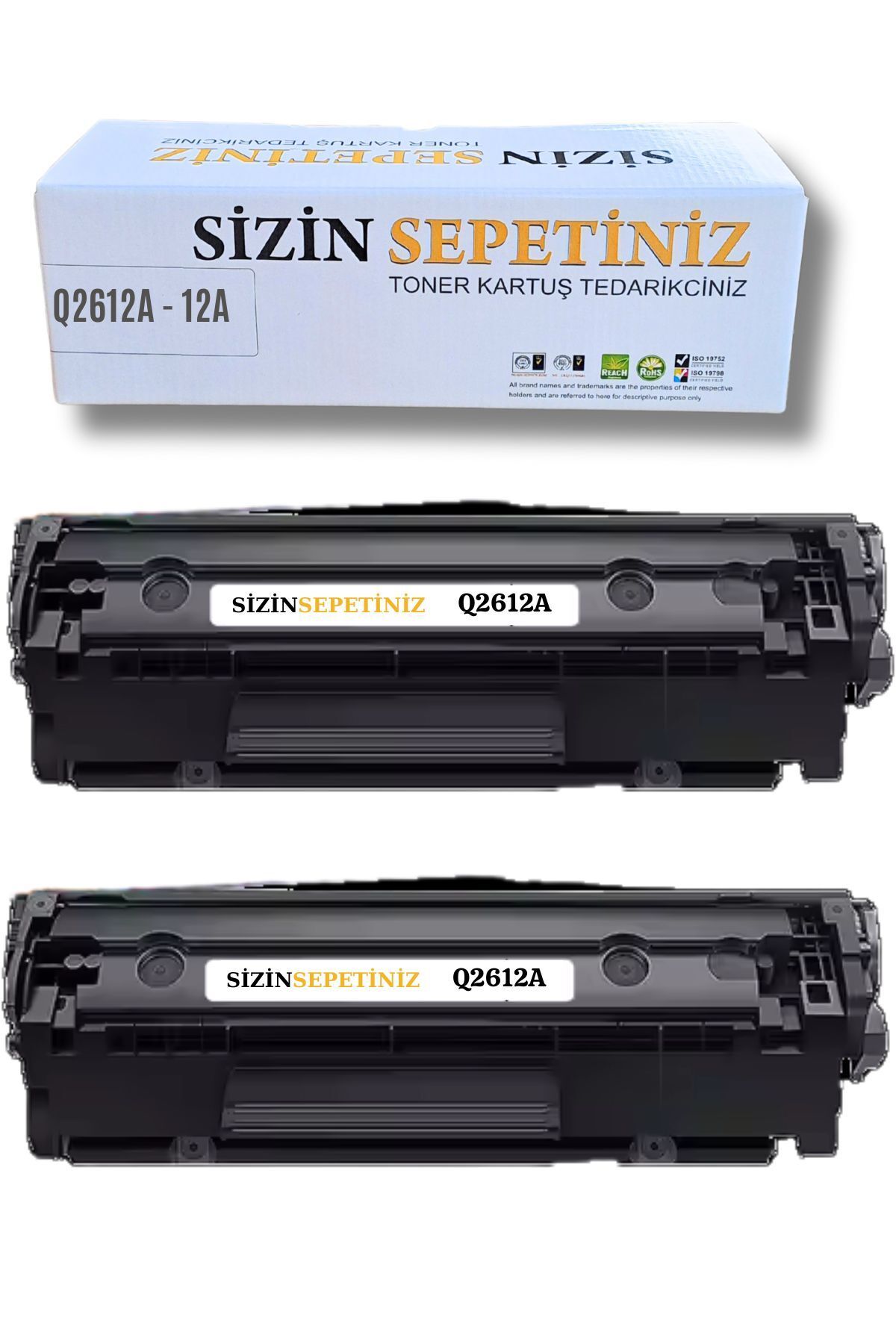 HP Q2612A 12A for HP Laserjet 1010 1012 1015 1018 1020 1020 1022 ( 2 ADET )