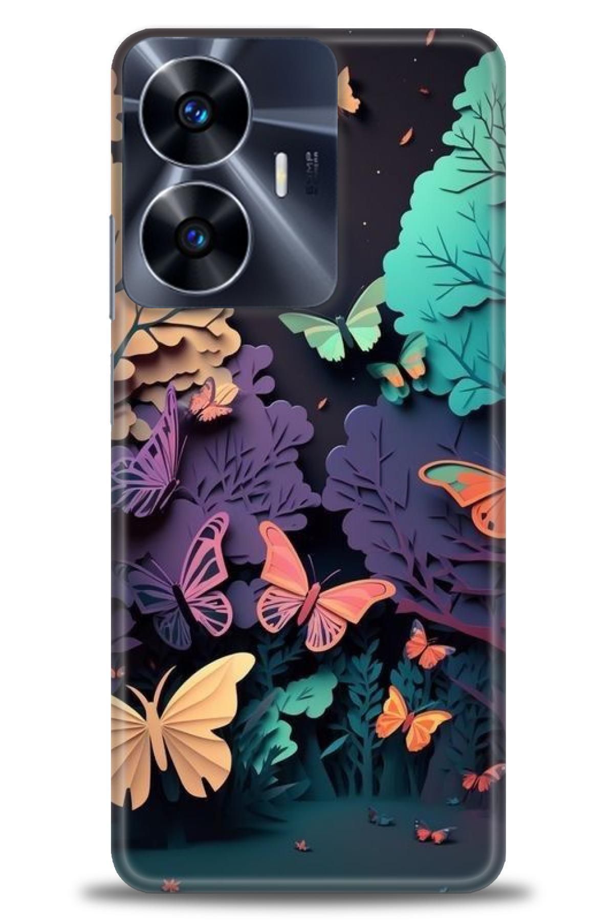 realme C55 İle Uyumlu HD Baskılı Desenli Silikon Kılıf - 522