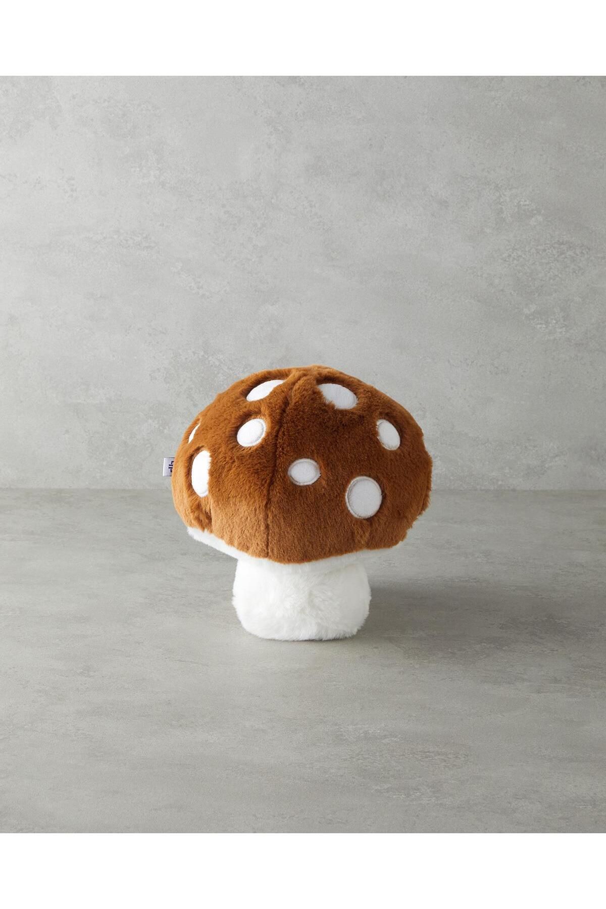 SHIVA Gift&More Mushroom Mantar Bebek Dekoratif Kırlent 31 x 27 cm Uyku ve Oyun Arkadaşı Peluş Oyuncak