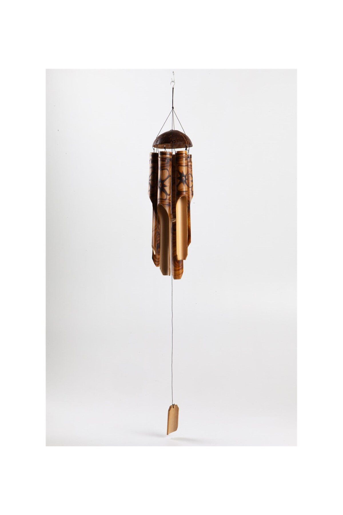 Tunastore Bambu Coconat Kafalı Rüzgar Çanı 40 cm