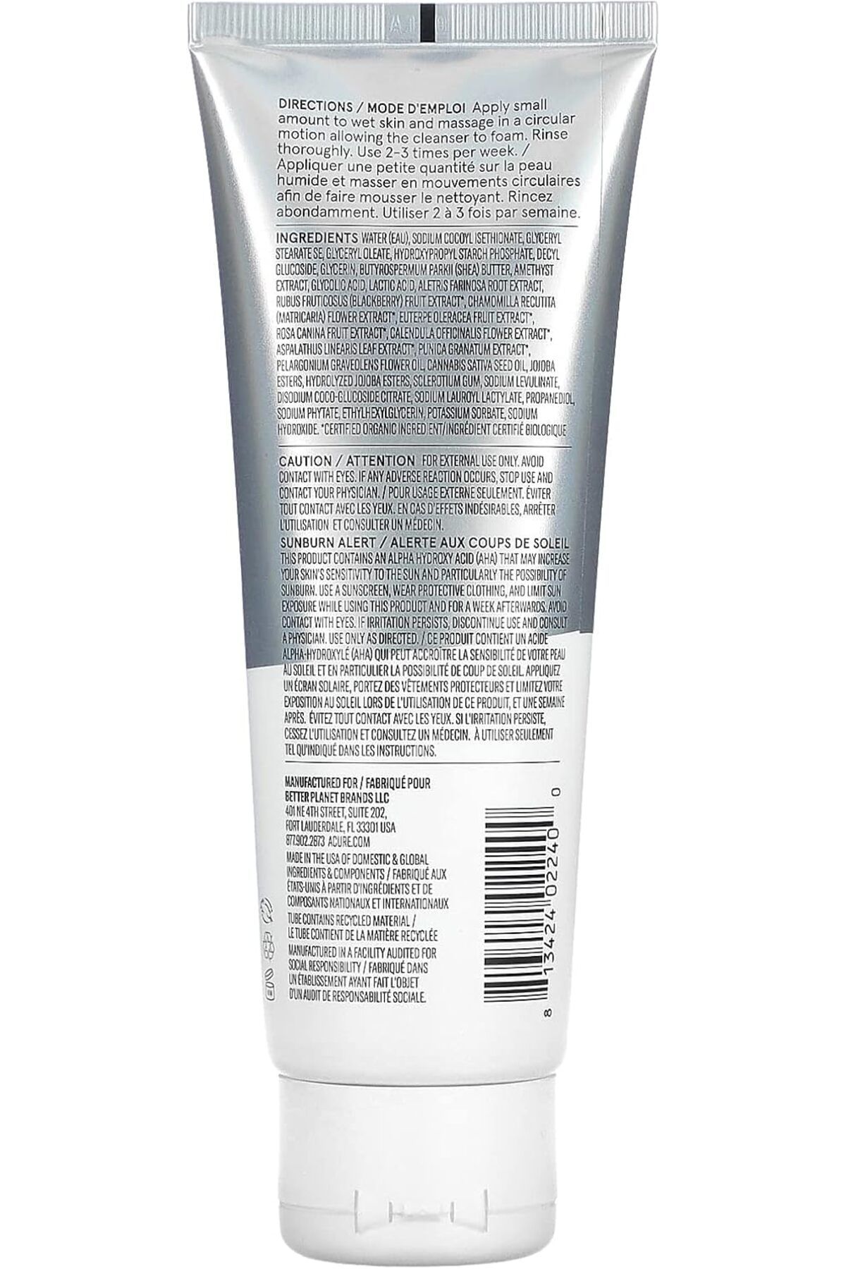 ACURE-Acure Resurfacing Glycolic + Unicorn Root Cleanser 118 Ml 3