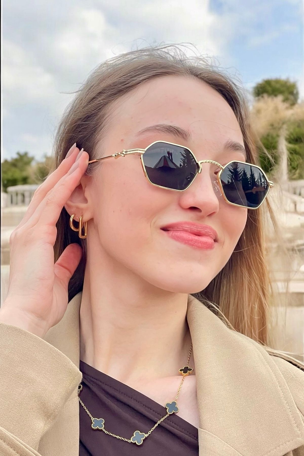 TAKIPORT UV 400 Korumalı Altıgen Unisex Güneş Gözlüğü