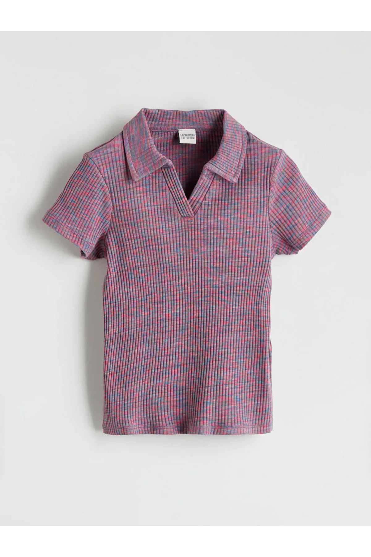LC Waikiki LCW Kids Karişik Polo Yaka Kız Çocuk Tişört