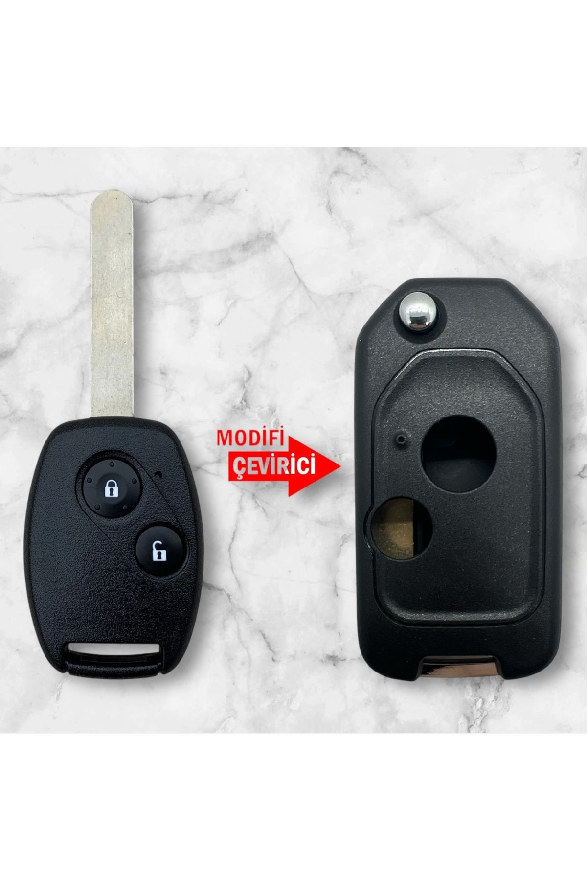 Luxe Aksesuarr Honda Civic Jazz Crv Accord Pilot Sustalı Kumanda Kabı Çevirici dönüşüm 2 Buton