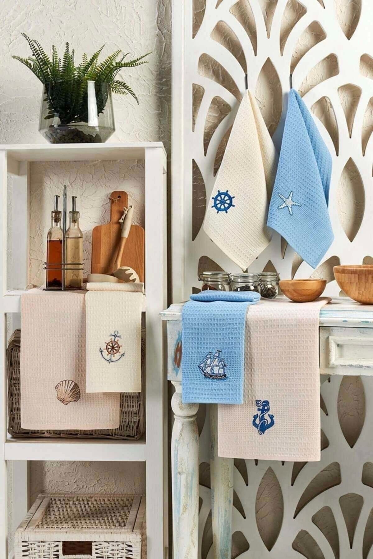 Mira Home 6 Parça Mutfak Kurulama Bezi 30 X 50 Cm Deniz