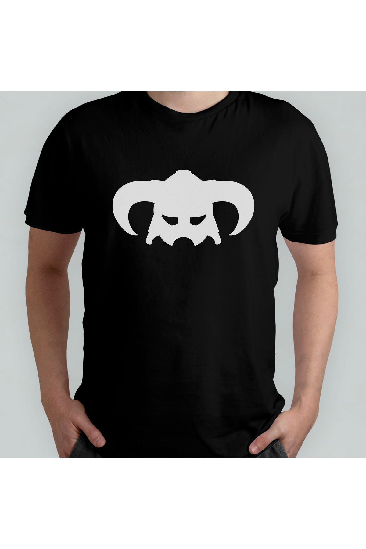 Pixxa The Elder Scrolls V Skyrim Unisex %100 Pamuklu Bisiklet Yaka T-Shirt Model 2