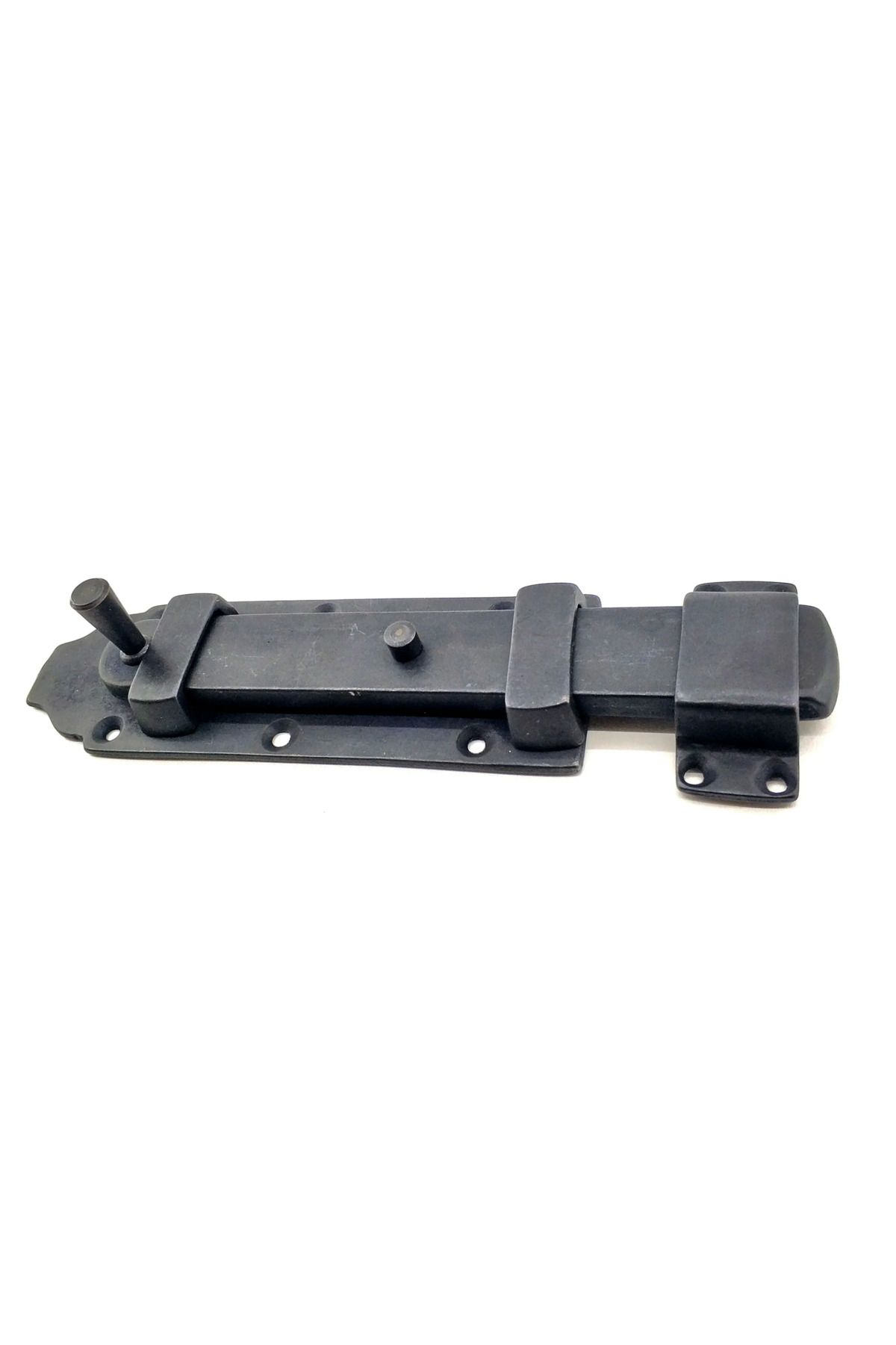Goldhouse Antika Tarz Dekoratif Pirinç Yassı Kapı Sürgüsü - 55x215 Mm, Oksit