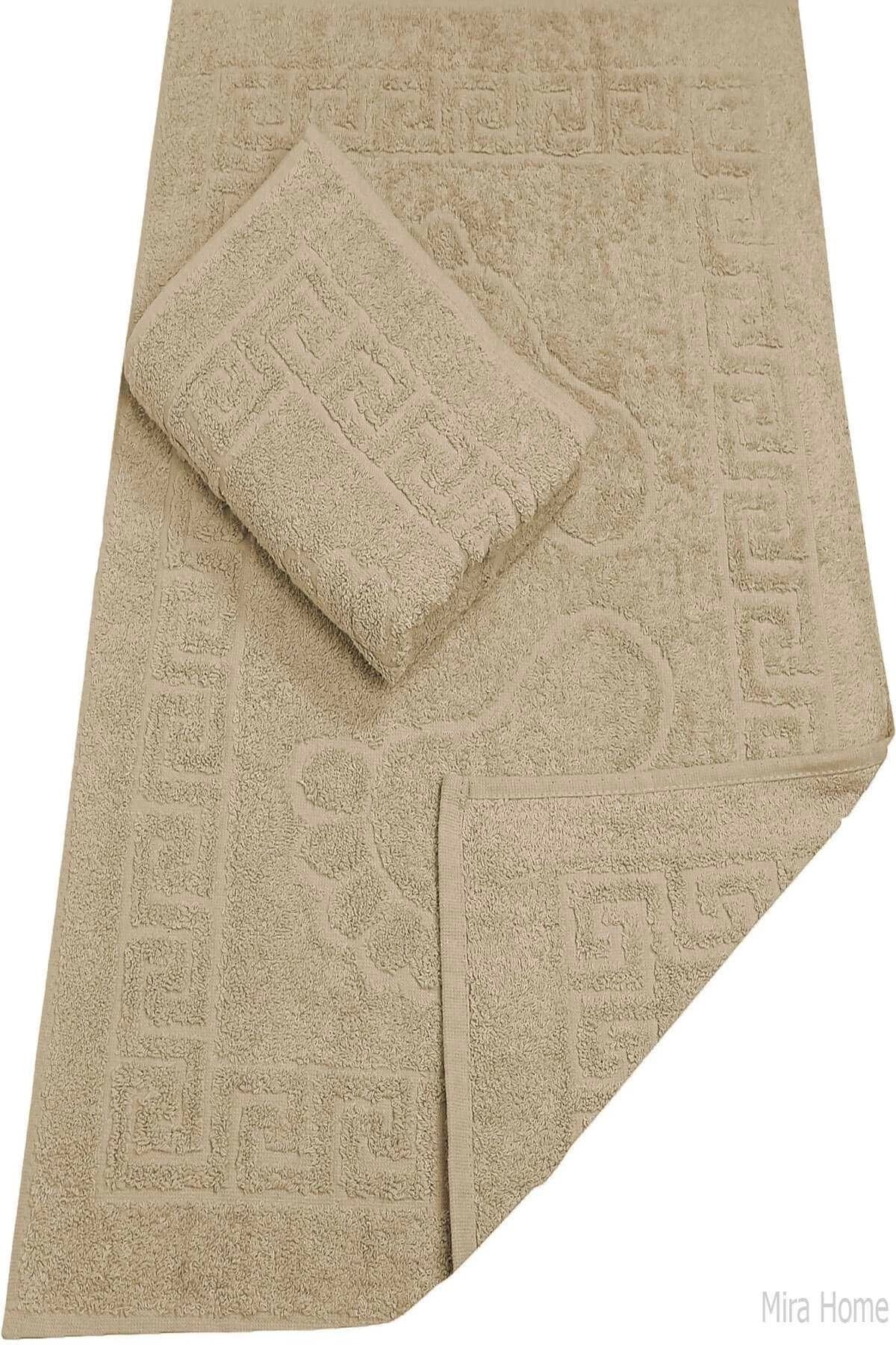 Mira Home 2 Li Banyo Ayak Havlusu %100 Pamuk 50X70 Cm Menesch Kahve
