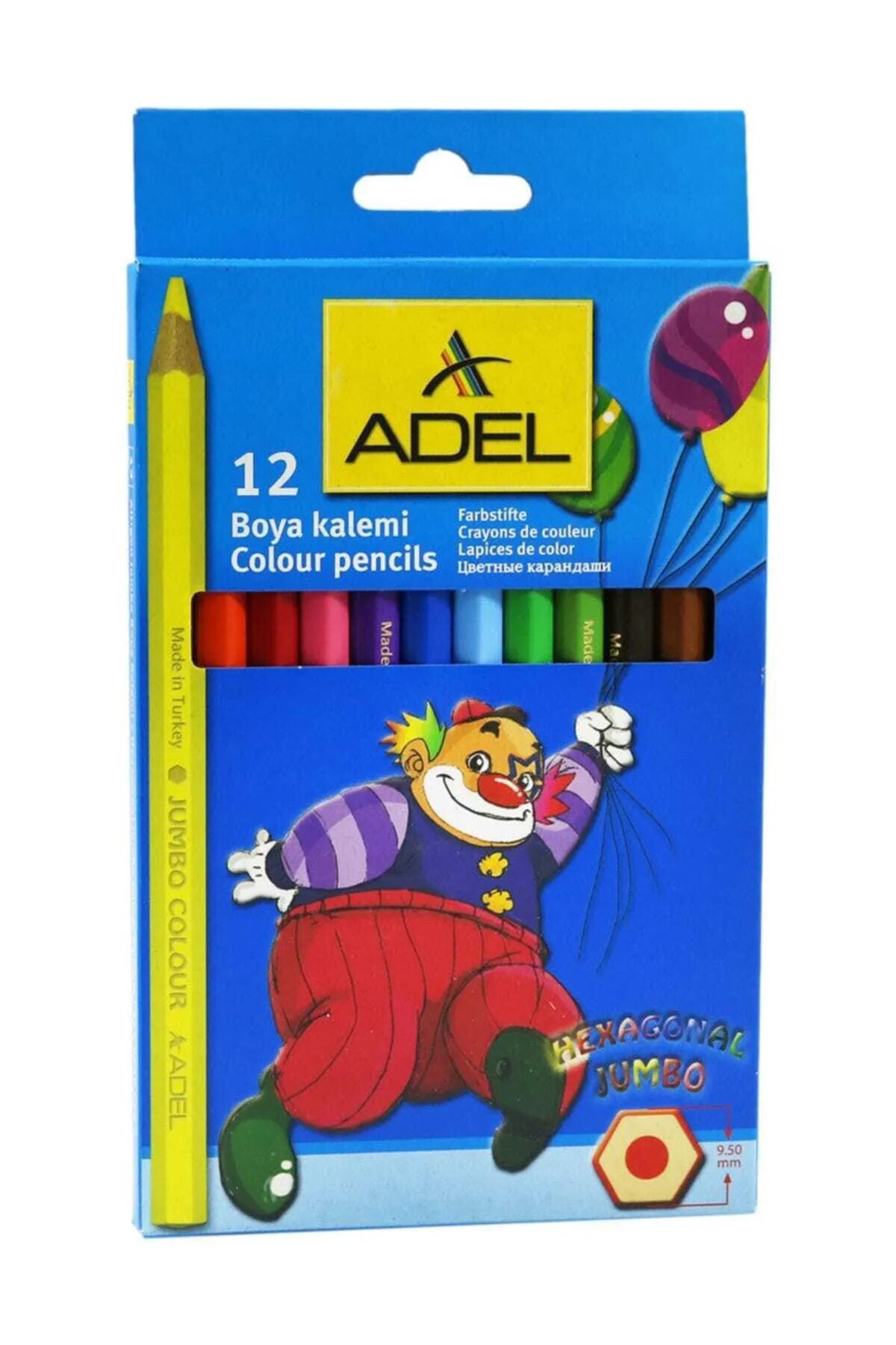 Destek Kırtasiye KURU BOYA KALEMİ 12 Renk JUMBO