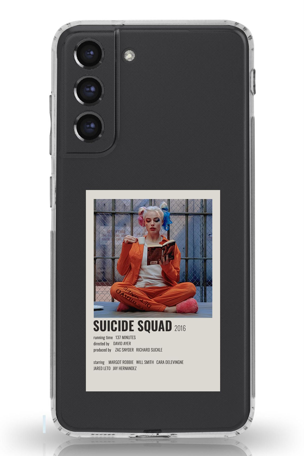 TechTree Galaxy S21 FE Uyumlu Suicide Squad Tasarımlı Şeffaf Silikon Kılıf