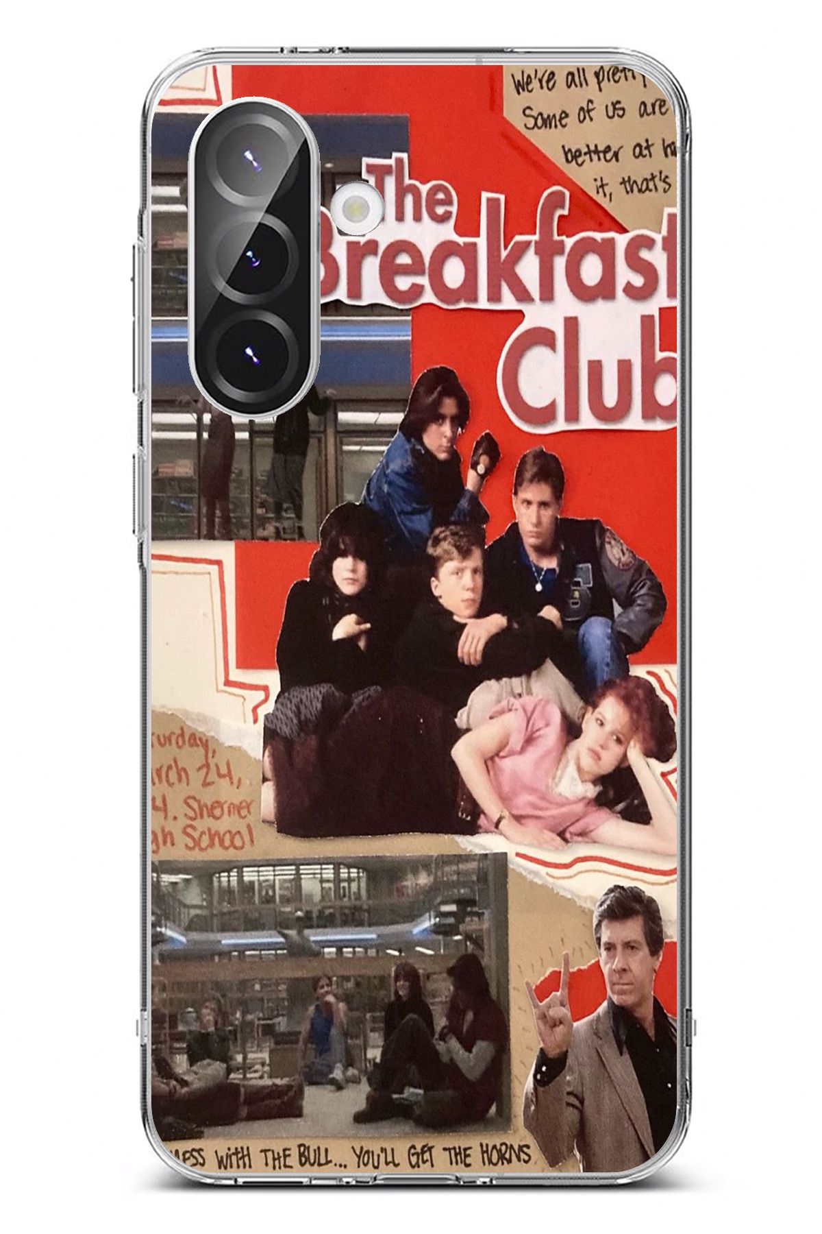 TechTree Galaxy A56 Uyumlu Kahvaltı Kulübü - The Breakfast Club Tasarımlı Şeffaf Silikon Kılıf