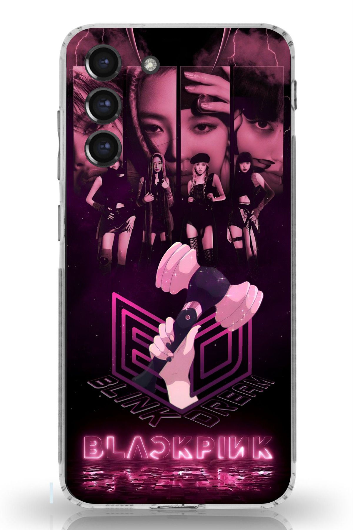 TechTree Galaxy S21 FE Uyumlu Blackpink Poster Şeffaf Silikon Kılıf