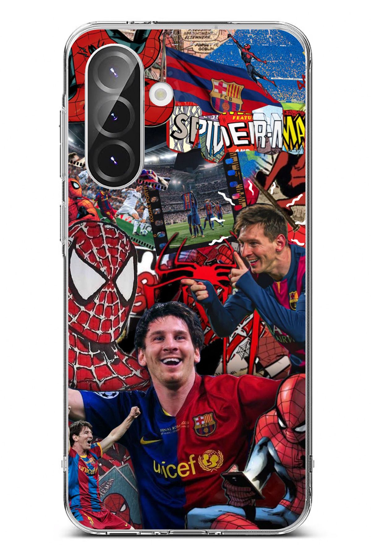 TechTree Galaxy A36 Uyumlu Messi Kolaj Şeffaf Silikon Kılıf