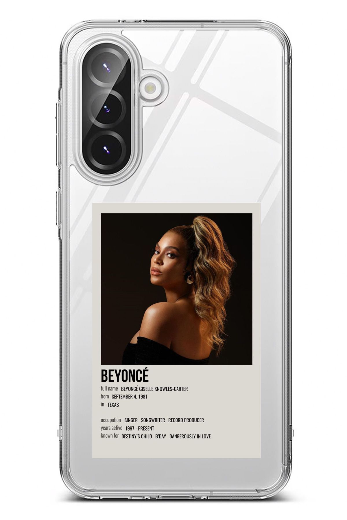 TechTree Galaxy A36 Uyumlu Beyonce Poster Şeffaf Silikon Kılıf