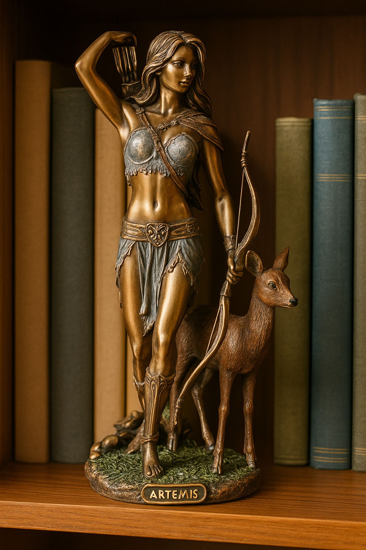 AYDINARTSHOP Veronese Artemis Heykeli – Yunan Av Tanrıçası ve Geyik Figürü