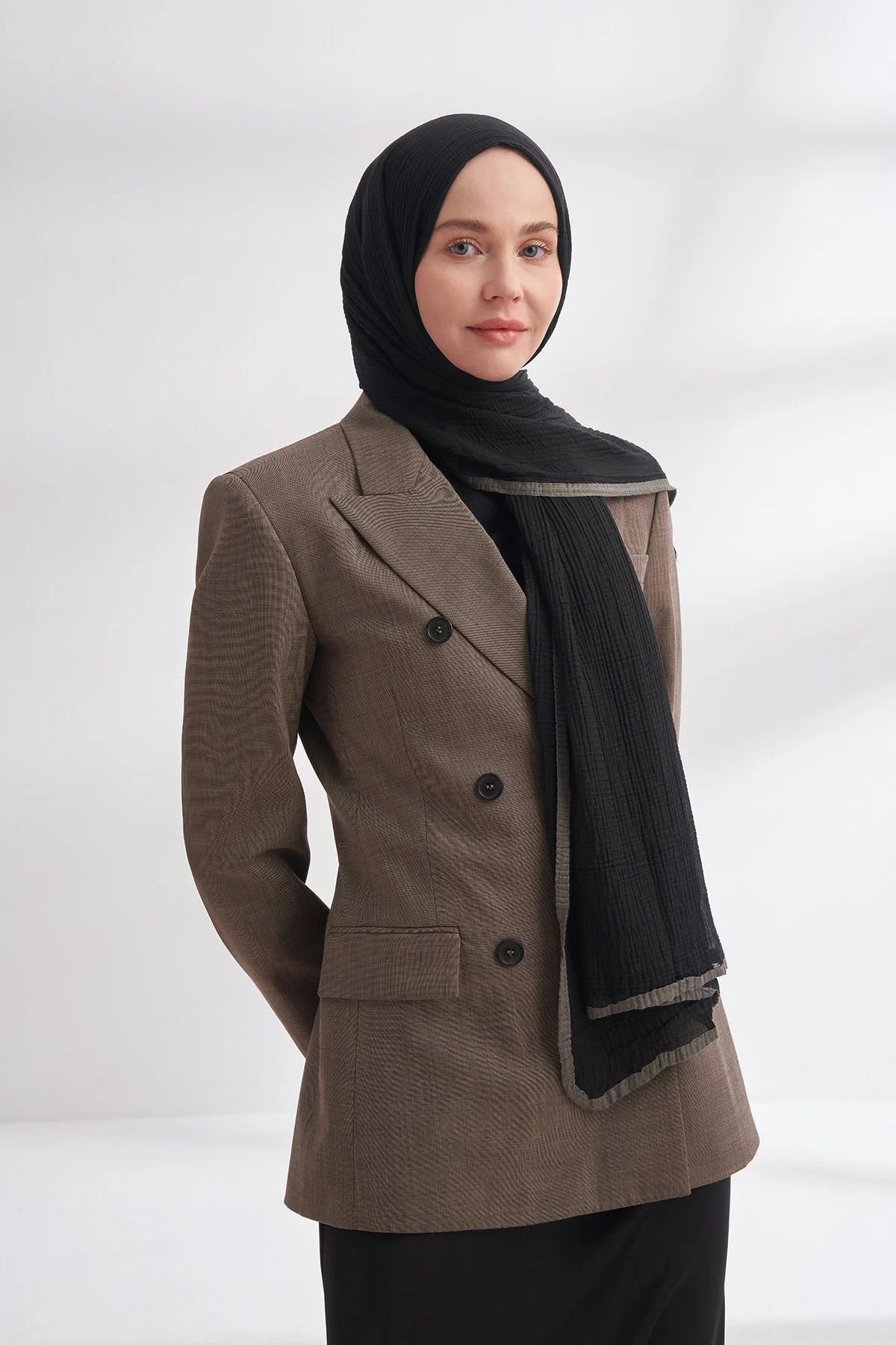 ARMANDA Müslin Biyeli Şal -90 x 200- 3352-01