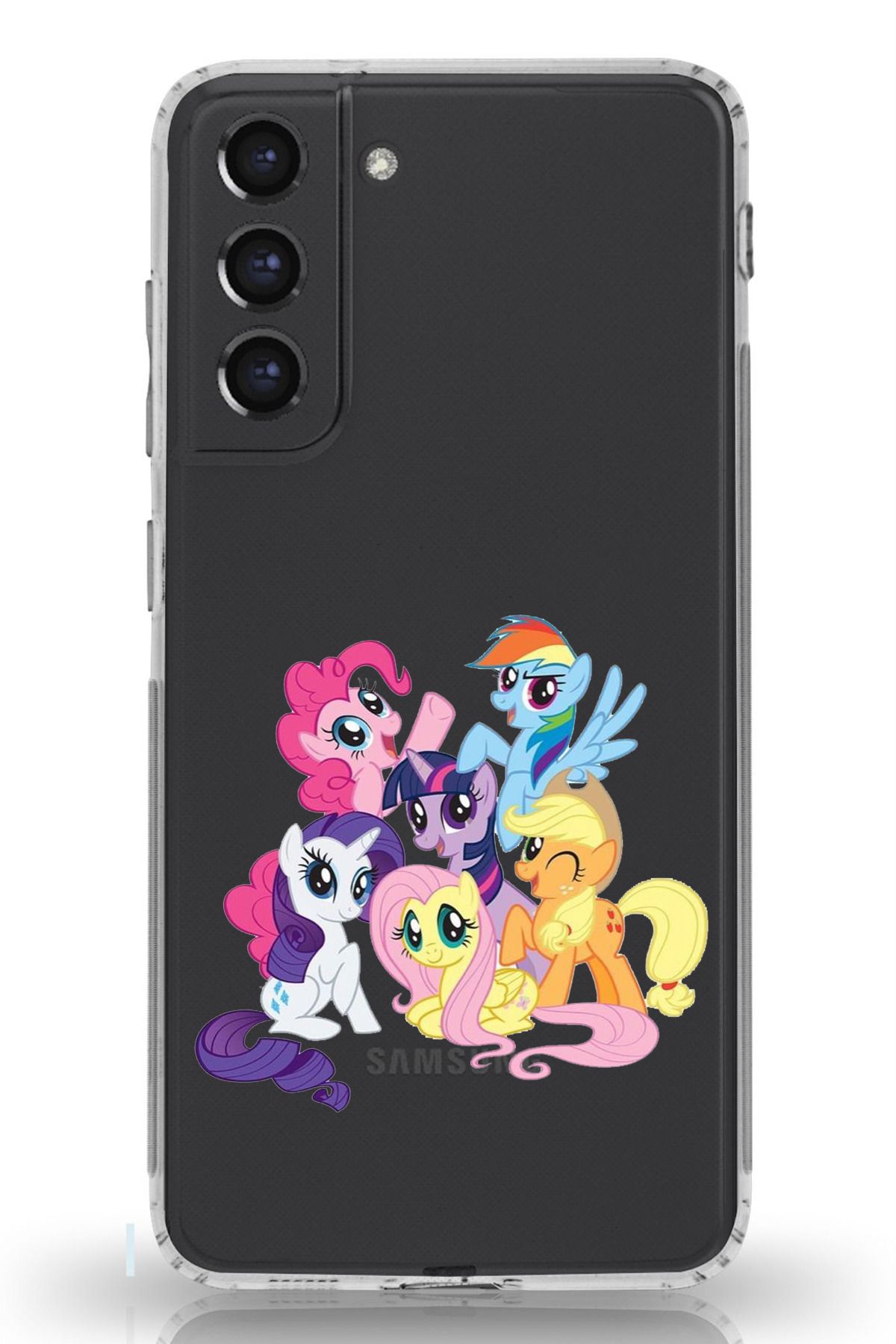 TechTree Galaxy S21 FE Uyumlu My Little Pony: Arkadaşlık Sihirlidir Tasarım Şeffaf Silikon Kılıf