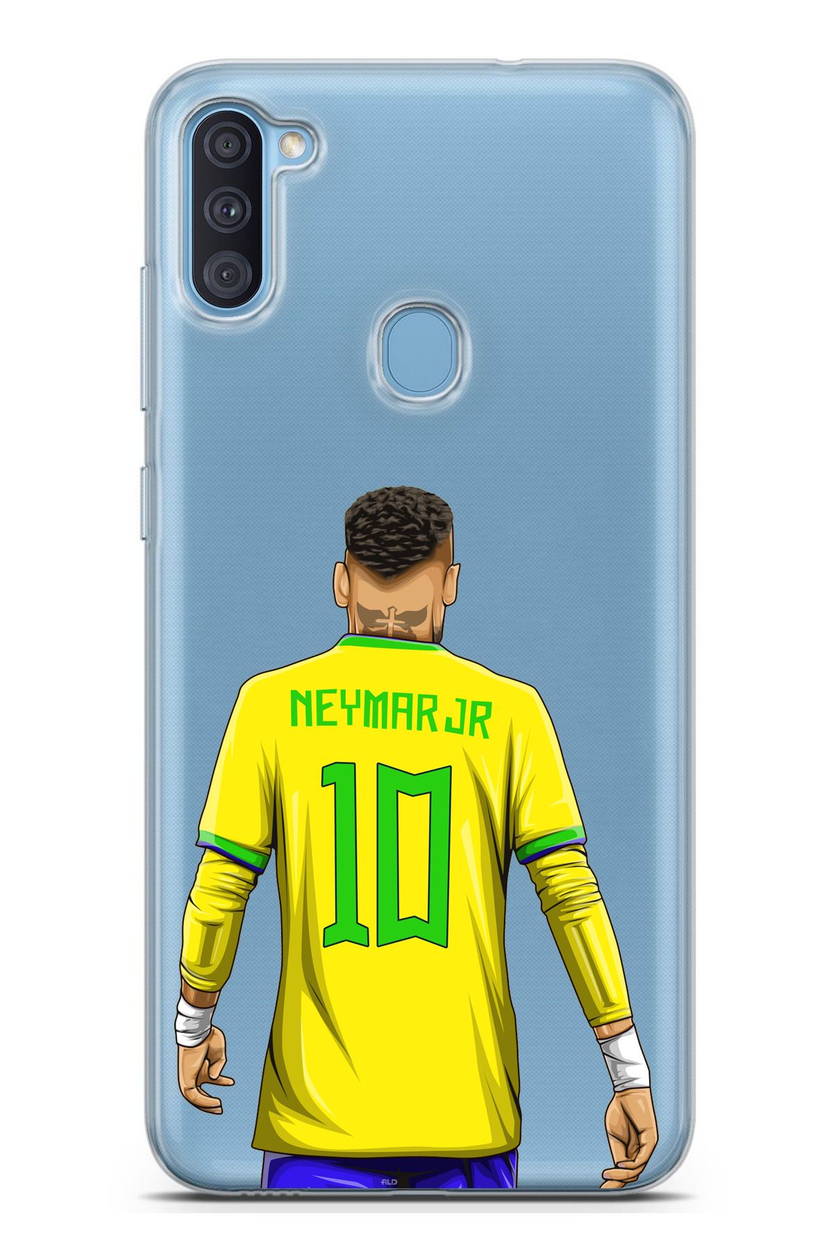 TechTree Galaxy A11 - M11 Uyumlu Neymar Minimal Forma Şeffaf Silikon Kılıf