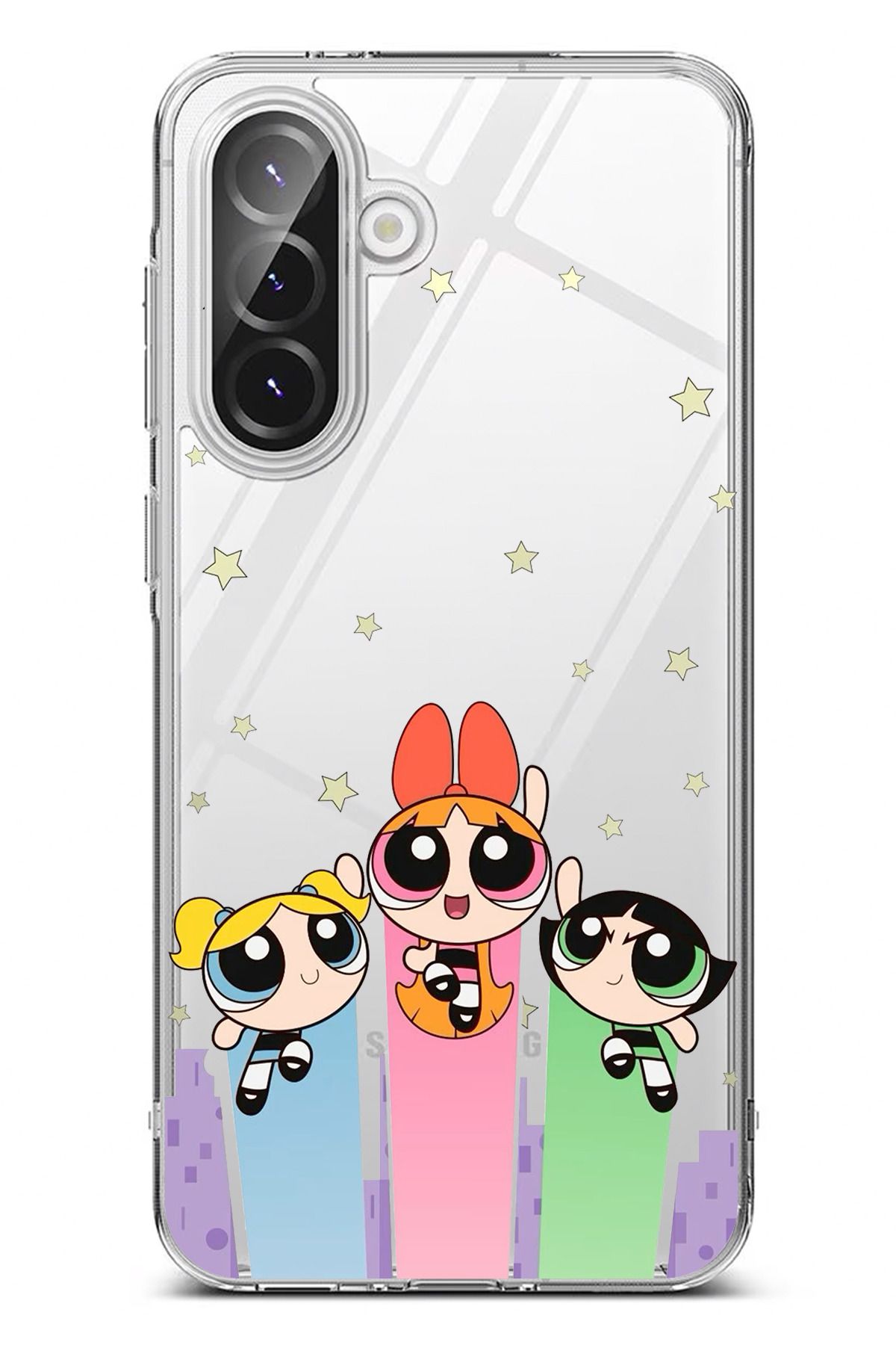 TechTree Galaxy A36 Uyumlu Powerpuff Girls Tasarımlı Şeffaf Silikon Kılıf