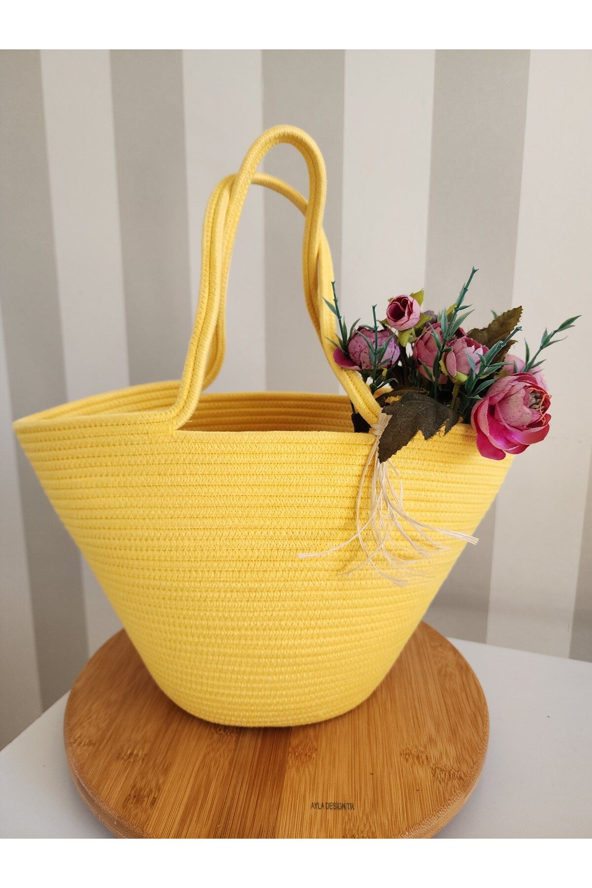 Yektayla El yapımı mini plaj çantası, günlük çanta, el çantası, tasarım çanta 22×40