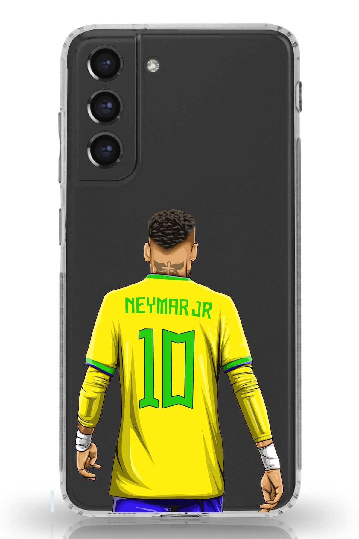 TechTree Galaxy S21 FE Uyumlu Neymar Minimal Forma Şeffaf Silikon Kılıf