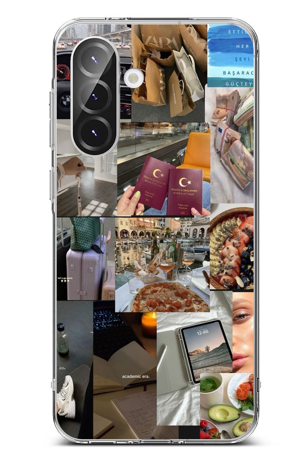 TechTree Galaxy A36 Uyumlu Yeni Vision Board Hayal Panosu Tasarımlı Şeffaf Silikon Kılıf
