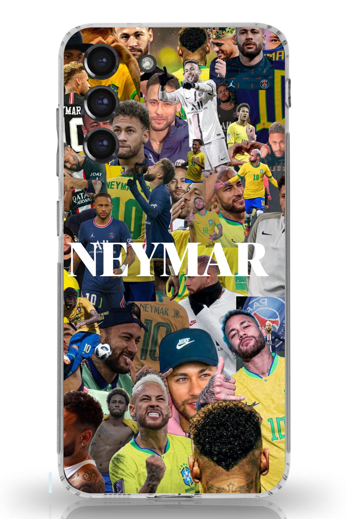 TechTree Galaxy S21 FE Uyumlu Neymar Brezilya Şeffaf Silikon Kılıf