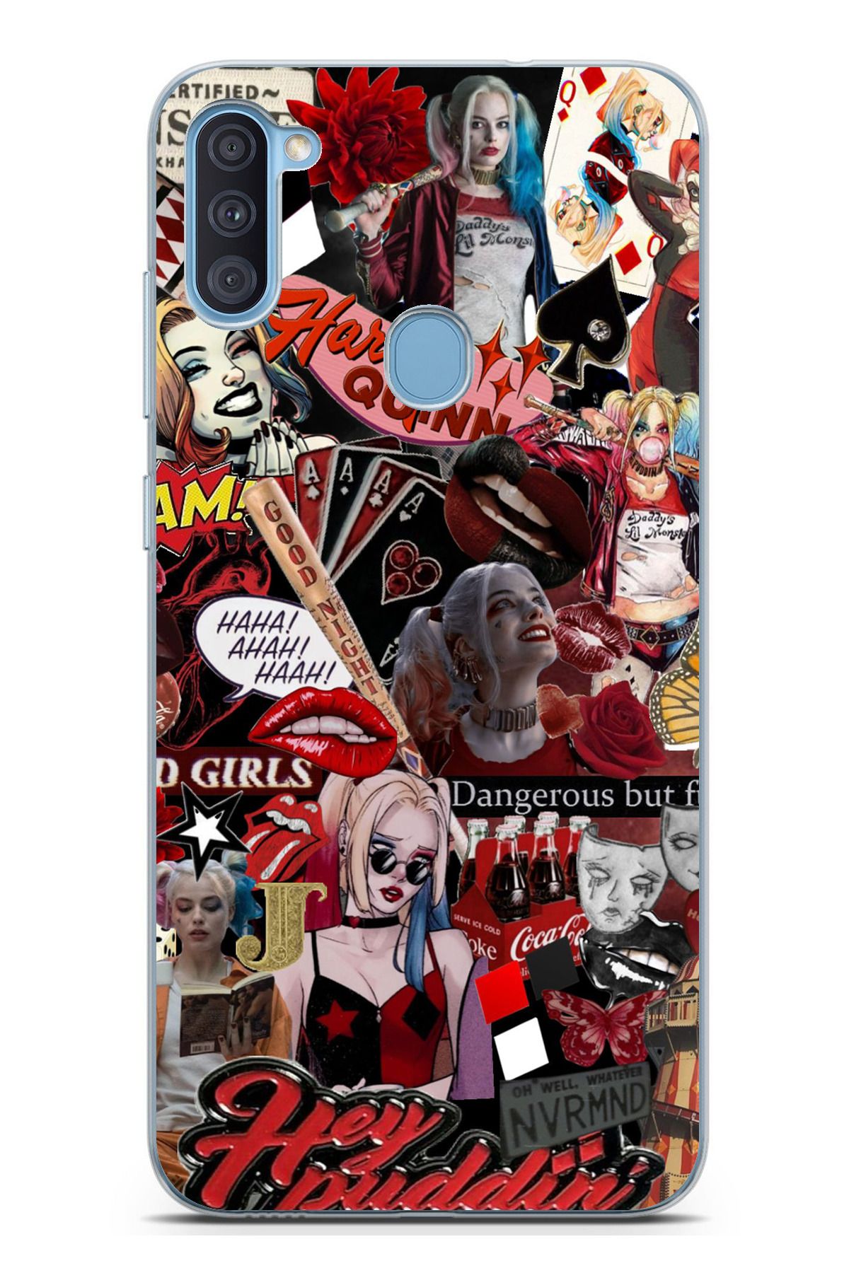 TechTree Galaxy A11 - M11 Uyumlu Harley Quinn Şeffaf Silikon Kılıf